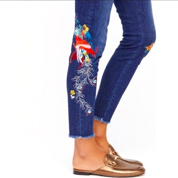 Free People Phoenix & Floral Embroidered Skinny Jeans - Picture 5 of 13